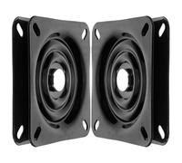 NUOBESTY Base Giratoria y Montaje Preciso de Hierro Negro para Taburete de Bar Rotación Suave 360° Pack de 2 Unidades para Reemplazo en Entornos Comerciales Rápidos