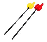 NUOBESTY Bastones para Gestos de Mano 2 Piezas, Punteros de Aula de Espuma en Amarillo y Rojo, Varillas Compactas para Actividades Educativas, Fiestas y Presentaciones Interactivas