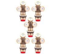 NUOBESTY Boquilla Nebulizadora de Latón 3 Orificios 5 Piezas Aspersor Agrícola para Riego y Enfriamiento en Jardín Compatible Sistemas de Riego al Aire Libre y Cultivo en Invernadero