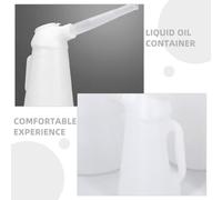 NUOBESTY Botella de Aceite para Motor de 3L Boquilla Larga Dispensador Manual Portátil para Vehículo y Uso Doméstico Contenedor Rellenable Resistente para Control Preciso de Líquidos