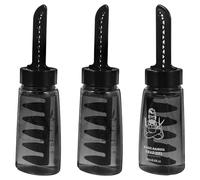 NUOBESTY Botella de Gel Cabello 260ml Negra con Peine, Envase de Plástico Portátil para Fijador de Pelo Profesional 3piezas Adecuado para Peluqueros