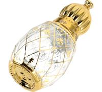 NUOBESTY Botella de Perfume Vacía Estilo Vintage Tapa Dorada, Frasco de Vidrio para Aceites Esenciales y Líquidos, Diseñada para Llevar en Bolso y Uso Diario