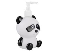 NUOBESTY Botella Dispensadora de Loción Bomba de Presión, Diseño Panda en Tonos Claros y Oscuros, 300 Ml, Apta para Champú, Gel de Baño y Jabón Líquido, Dispensador Infantil Seguro