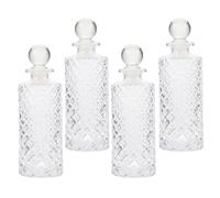 NUOBESTY Botellas de Vidrio Vacías para Aromaterapia 150 Ml, Set de 4 Unidades Transparentes, Difusores de Aroma Multifuncionales para Decoración del Hogar y Purificación de Aire