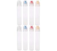 NUOBESTY Botellas Exprimibles para Condimentos 8 Piezas 72ml Silicona Reutilizable Válvula, Set Portátil para Viaje, Botes para Salsa y Aderezos, Colores Aleatorios, Color Color Aleatorio