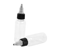 NUOBESTY Botellas Vacías de Tinta de Plástico Transparentes de 30 Ml Pack de 10 Unidades Frascos Herméticos para Almacenar Pigmentos y Líquidos Ideales para Tatuadores y Almacenamiento