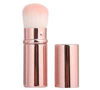 NUOBESTY Brocha para Rubor Retráctil de Pelo Sintético, Mini Tamaño Rosa, Pincel Cosmético Multiusos para Base y Polvos Sueltos, Herramienta de Maquillaje Facial para Mujer y Viaje