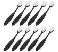 NUOBESTY Brochas de Maquillaje Ovaladas 10 Piezas, Pinceles para Base y Corrector sin Dejar Rastro, Cerdas Suaves para Crema Líquida, Kit Portátil Adecuado para Viaje y Uso Diario