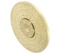 NUOBESTY Brújula Tradicional China de Metal de Latón Vintage, Doble Cara Diseño Cuadrado y Bagua, Compacta y Portátil para Decoración Taoísta y Actividades al Aire Libre