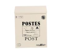 NUOBESTY Buzón de Pared Vintage Estilo Americano con Cerradura y Llave Gran Capacidad para Cartas y Periódicos Caja de Retro para Exterior y Decoración Jardín