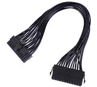 NUOBESTY Cable de extensión de Femenino Fuerza Delgado alargadera Cable de alimentación de extensión Cable de alimentación de Base ATX de polivinilo Negro