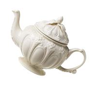 NUOBESTY Cafetera de Cerámica Estilo Británico Vintage Asa Cómoda, Tetera Retro Beige para Servir Café y Leche en Hogar, Cocina y Comedor, Taza de Café Grande para Uso Diario