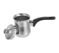 NUOBESTY Cafetera Turca de Acero Inoxidable con Tapa y Asa, 180 Ml, Cacerola Pequeña Multifuncional para Calentar Leche, Preparar Café Turco y Té, Adecuado para Hogar, Oficina y Viajes