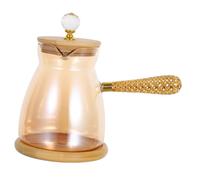 NUOBESTY Cafetera Turca Griega Cafetera De Vidrio Con Asa Lateral Para Hervir Agua y Mantequilla Para Uso Cocina