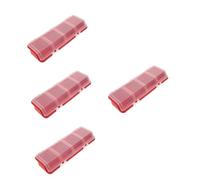 NUOBESTY Caja De Almacenamiento De Tornillos Tapado Organizadores Compartimentos Partes Contenedor De Almacenamiento con Tapas Cajas con Tapas Páginas Rojo 2 Piezas X 4