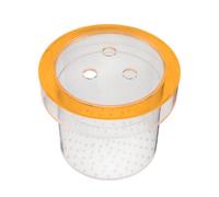 NUOBESTY Caja de Cría para Pecera Fluorescente Naranja 150mm, Contenedor Acrílico para Incubar Huevos de Peces Ventilación, Separador de Tanque para Alevines y Accesorios para Acuarios