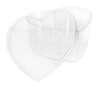 NUOBESTY Caja de Flores de Acrílico en Forma de Corazón Transparente para Embalaje y Exhibición, Diseño Delicado y Simple Adecuado para Día del Maestro y San Valentín
