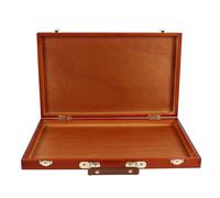 NUOBESTY Caja de Madera Portátil para Pinturas Artísticas Asa, Estuche de Almacenamiento para Acuarelas y Óleos, Bandeja Organizadora Ligera para Bolígrafos y Accesorios de Dibujo,