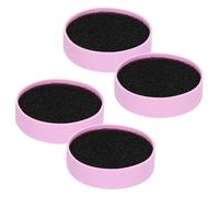 NUOBESTY Caja Limpiadora para Brochas de Maquillaje 4 Esponjas Descolorantes Reutilizables Color Morado Compacto Portátil para Limpieza de Polvo y Color Brochas de Ojos y Rostro
