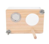 NUOBESTY Caja Nido Transparente para Periquitos y Ninfas Madera Natural para Cría y Crianza Diseño Desmontable para Fácil Limpieza y Observación Cómoda