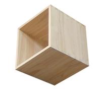 NUOBESTY Caja Organizadora de Madera Maciza sin Barnizar, Cubo Apilable 20x20x20 Cm Unión de Milano, Contenedor Abierto para Manualidades, Estantería y Almacenamiento Versátil en Hogar