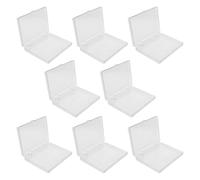 NUOBESTY Caja Organizadora de Tarjetas de Presentación Acrílico Transparente Grande 8 Piezas Estuche Portátil para Escritorio Oficina Contenedor Clasificador para Tarjetas y Tarjetero de