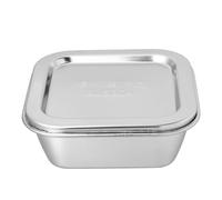 NUOBESTY Caja para Mantequilla de Acero Inoxidable 304, Cuadrada Grande con Tapa Plateada Hermética, Recipiente para Almacenar Sebo y Mantequilla en Cocina y Hogar, Mantén Frescura y