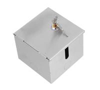 NUOBESTY Caja Protectora de Enchufe con Cerradura y Llave Resistente al Agua Clima para Enchufes Tipo Acero Inoxidable Duradero Protección Antirrobo para Exteriores Interiores Seguridad