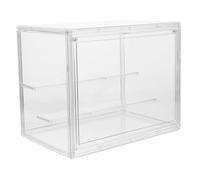 NUOBESTY Caja Transparente para Exhibición de Figuras Pequeñas con Divisor Ajustable Caja de Almacenamiento Acrílica Resistente al Polvo para Muñecas y Figuras de Acción Organizador