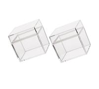 NUOBESTY Cajas de Obsequio Transparentes Cuadradas 2 Piezas, Organizador para Dulces y Joyas, Caja Tapa Plegable, Material Duradero, Tamaño 8 Cm, Adecuado para Fiestas y Almacenamiento Pequeño
