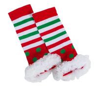 NUOBESTY Calcetines Largos Navideños para Funda para Calcetines de Algodón Cálidos y Elásticos Estampado de Puntos de Colores Ideales para Clima Fresco y Uso Interior y Exterior