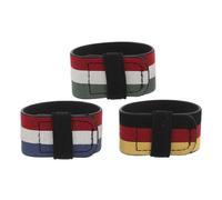 NUOBESTY Calcomanías para Alineación Central del Volante 3 Piezas Diseño de Banderas Italia Alemania Francia, Adhesivos de Poliéster Resistentes para Interior de Coche, Marcador de