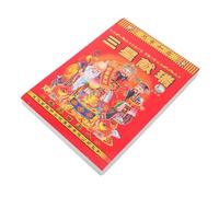 NUOBESTY Calendario Anual Colgante del Año del Caballo 2026 con Diseño Tradicional en Papel Rojo y Detalles Lunares para Decoración Feng Shui Hogar