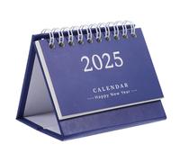 NUOBESTY Calendario de Escritorio Mini Soporte Estable Grueso Diseño Sencillo Azul Oscuro Planificador para Oficina y