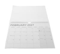 NUOBESTY Calendario de Pared Doble Mes en Papel Blanco Encuadernación de Doble Alambre, Marcado Completo de Semanas y Festivos, Diseño Claro y Legible de Mes 1 2027 para Oficina y Aula