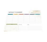 NUOBESTY Calendario Semanal Adhesivo Borrable para Nevera, Pizarra de Pvc 30x40 Cm, Pegatina para Planificación y Notas, Tablero Organizador Reutilizable para Oficina y Hogar