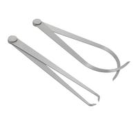 NUOBESTY Calibrador Interior y Exterior de Acero para Escultura, Juego de 2 Piezas de 200 MM, Pinza de Medición para Modelado y Torneado, Adecuado para Trabajos de Arcilla y Calabazas