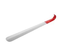 NUOBESTY Calzador que Alivia Dolor de Rodilla y Reduce Agacharse de Acero Inoxidable y Pvc Rojo Mango Largo Extra para Embarazadas y Personas Mayores