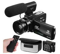 NUOBESTY Cámara de Pantalla táctil Vlogs cámara para vlogging Camara de Video cámara Digital de vlogueo Cámara de vídeo Digital cámara de vloging Batería de Litio de 1700 mAh. Negro