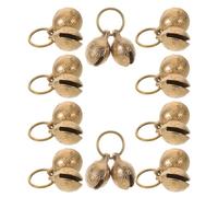 NUOBESTY Campanas de Cobre para Collares de Mascotas 22mm, 10 Piezas Diseño de Tigre, Colgantes Decorativos Ligeros para Collares de Perros y Gatos, Accesorio Funcional para Seguimiento