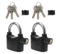 NUOBESTY Candado Antirrobo Alarma para Bicicleta y Moto, 2 Piezas, Aleación de Aluminio, Sonido Fuerte, Adecuado para Ventanas y Contenedores
