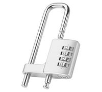 NUOBESTY Candado de Combinación Numérica u Tipo en Acero de Aleación Plata, Práctico y Portátil, Adecuado para Puertas de Hierro y Diferentes Lugares
