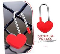 NUOBESTY Candado Decorativo Corazón Pequeño Resistente y Ligero para Aniversario para Turismo Bodas y Decoración Romántica