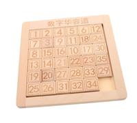 NUOBESTY Carretera Digital Huarong De Lógica Rompecabezas Deslizante De Bloques De Madera para Aprendizaje Temprano Juguete Práctico para Desarrollar La Inteligencia