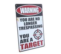 NUOBESTY Cartel Divertido Vintage de Metal de Hojalata 20x30 Cm Señal de Advertencia Prohibido el Paso Decoración Pared Rústica para Hogar Cafetería Garaje