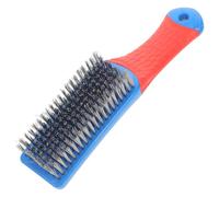 NUOBESTY Cepillo de Alambre de Acero Inoxidable Mango Antideslizante Tamaño Grande Cepillo para Limpieza de Polvo y Pintura Herramienta Multiusos para Superficies Resistentes