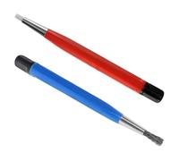 NUOBESTY Cepillo de Precisión para Arañazos y Limpieza de Joyas y Relojes 2 Piezas Azul y Rojo Pinceles Abrasivos Compactos para Monedas y Superficies Delicadas Kit Portátil para Uso