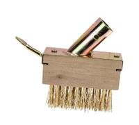 NUOBESTY Cepillo para Malas Hierbas de Jardín con Alambre de Acero Herramienta Resistente para Limpiar Musgo Juntas y Grietas de Pavimento Mango para Uso Patios y Caminos