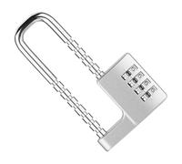 NUOBESTY Cerradura de Combinación u Tipo para Armarios y Vallas, Acero de Aleación Plateado, Portátil y Ligera, Adecuado para Uso en Taquillas y Almacenamiento Seguro