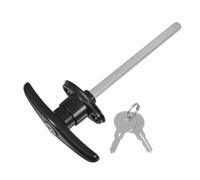 NUOBESTY Cerradura de Puerta de Garaje Manija en T y Llave, Kit de Bloqueo de Aleación de Zinc Resistente, Diseño Práctico para Puertas de Cobertizo y Autocaravanas, Herrajes Duraderos